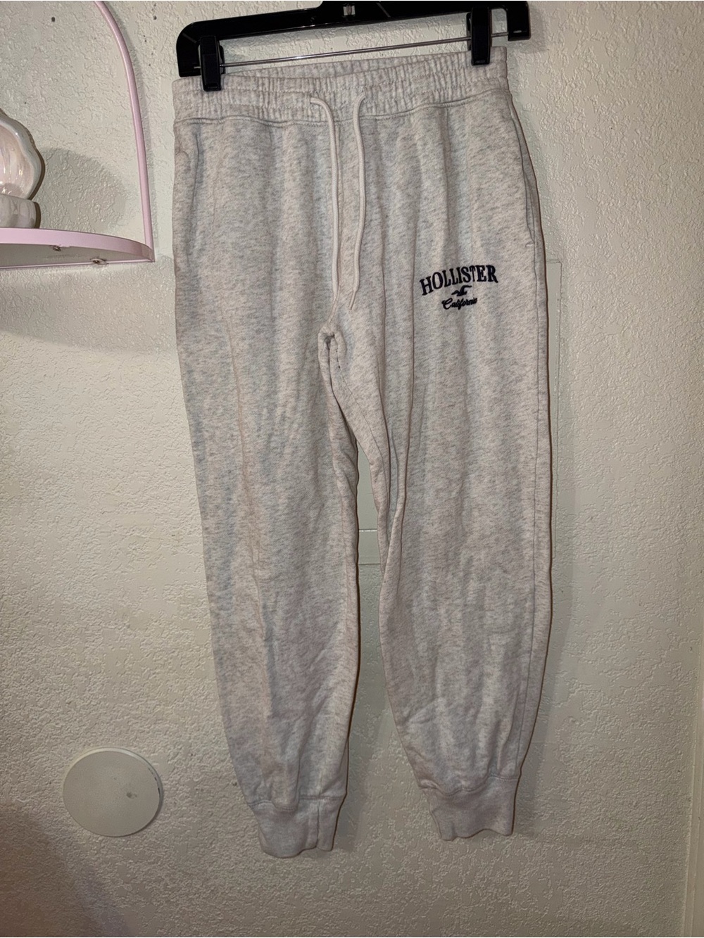 Hollister Light Gray Logo Sweat Joggers